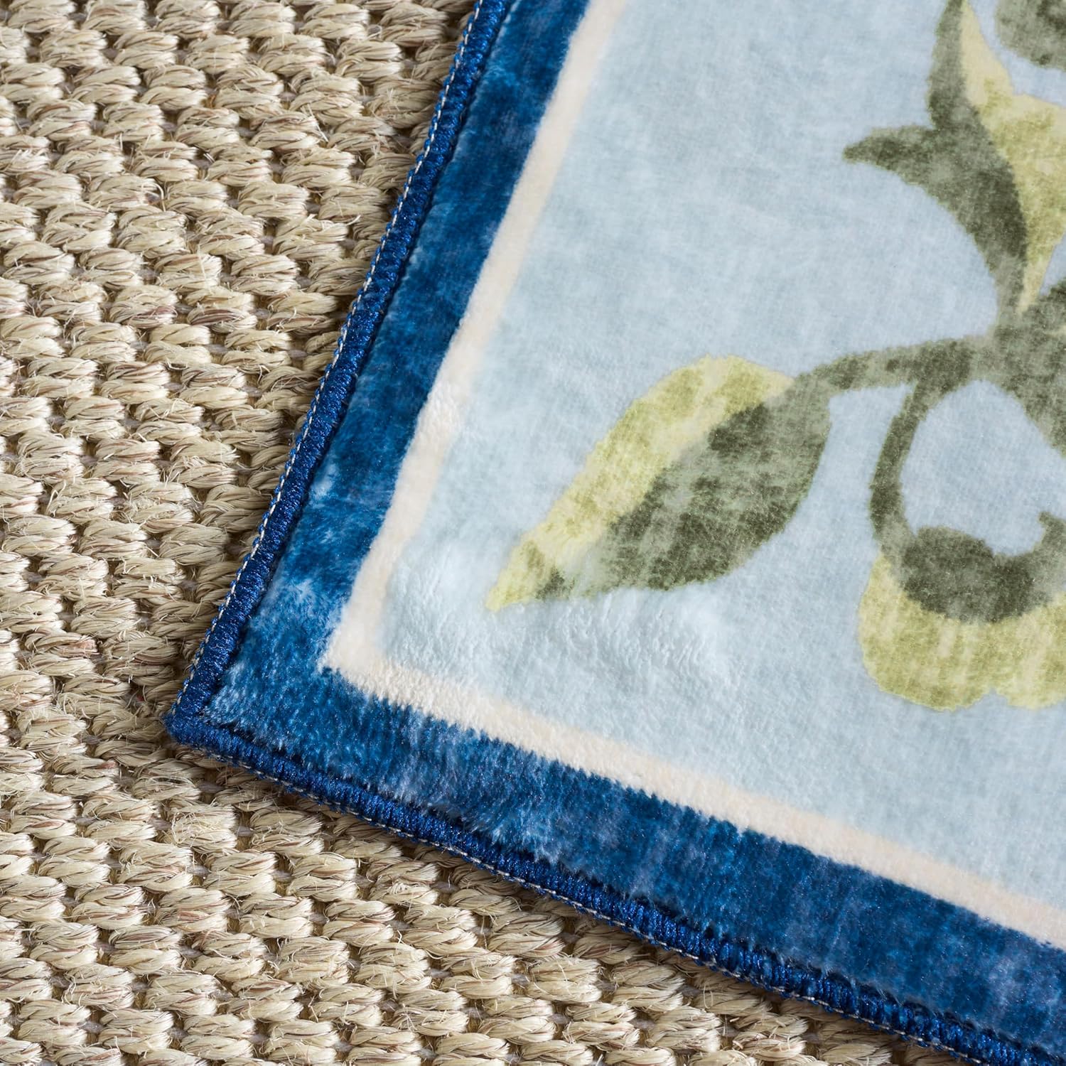Martha Stewart x SAFAVIEH Machine Washable Area Rug Collection - 8' x 10', Dark Blue & Light Blue, Slip Resistant & Easy Cleaning, Ideal for Living Room, Bedroom, Dining Space (MSRW195M)