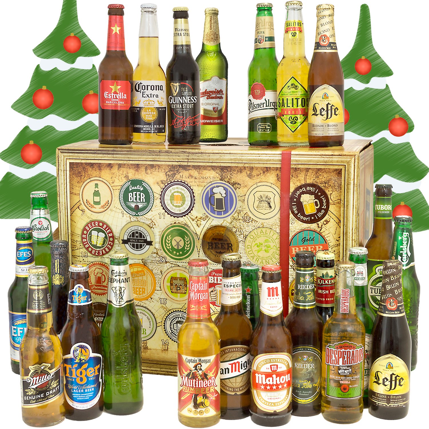 24 Biere aus aller Welt/Geschenk Papa/Geburtstagsgeschenke