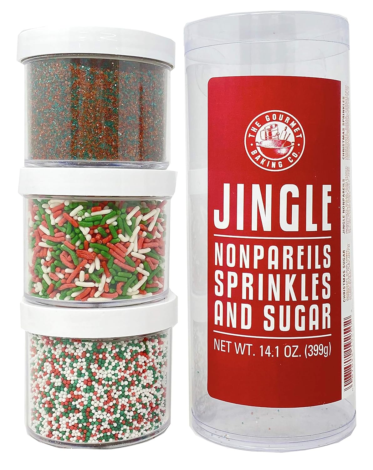 The Gourmet Baking Company Christmas Sprinkles, Holiday