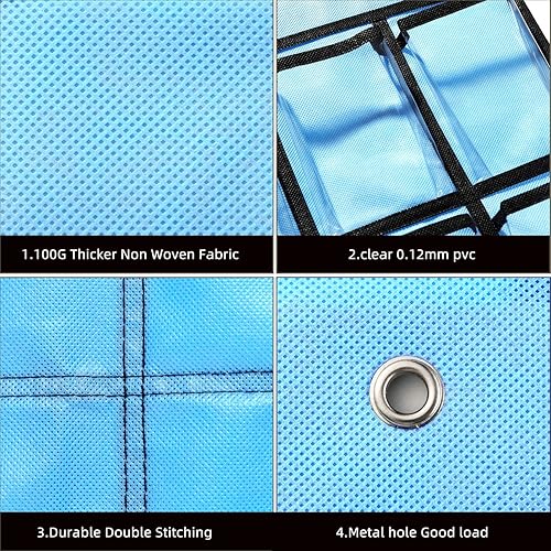 Miniatura 5 de KEEPJOY - Tabla de bolsillo de aula para soporte de calculadora de teléfono celular, 30 gráficos de bolsillo para aula, 33.5 x 24.5 pulgadas,