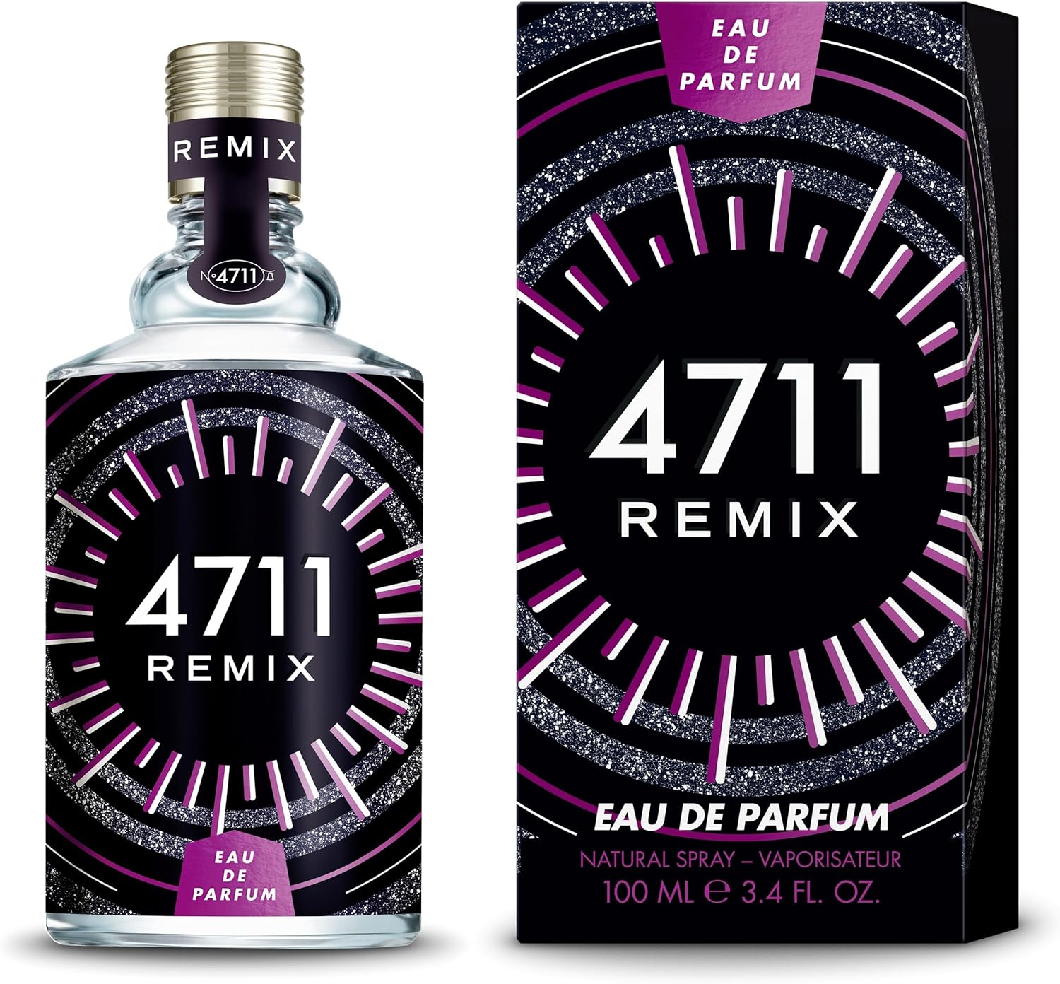4711® Remix Electric Night I Eau de Parfum: elettrizzante, intenso, irresistibile per notti indimenticabili, I Natural Spray Vaporisateur 100 ml