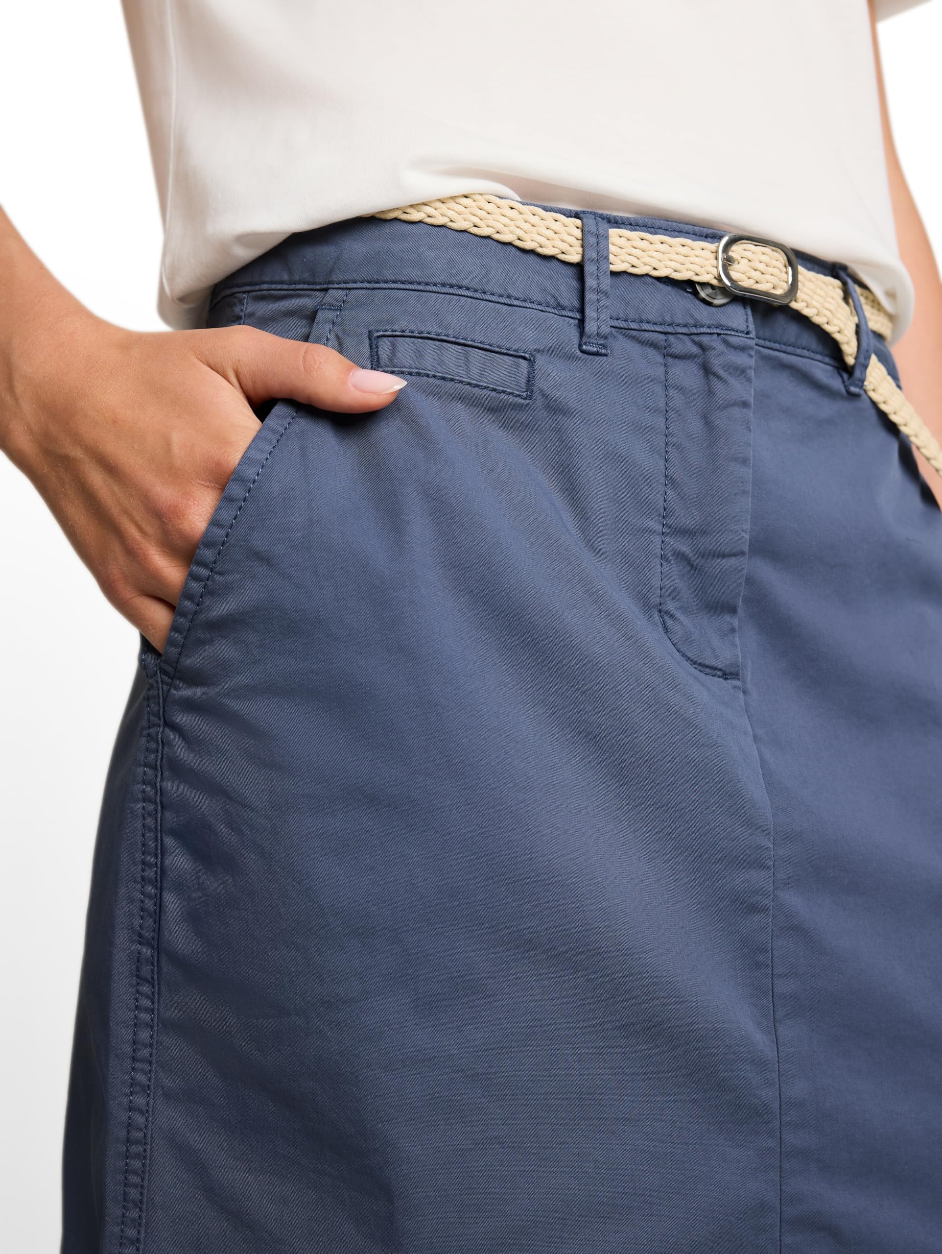 Tom Tailor Damen 1049841 Chino-Rock mit Gürtel (1er Pack)