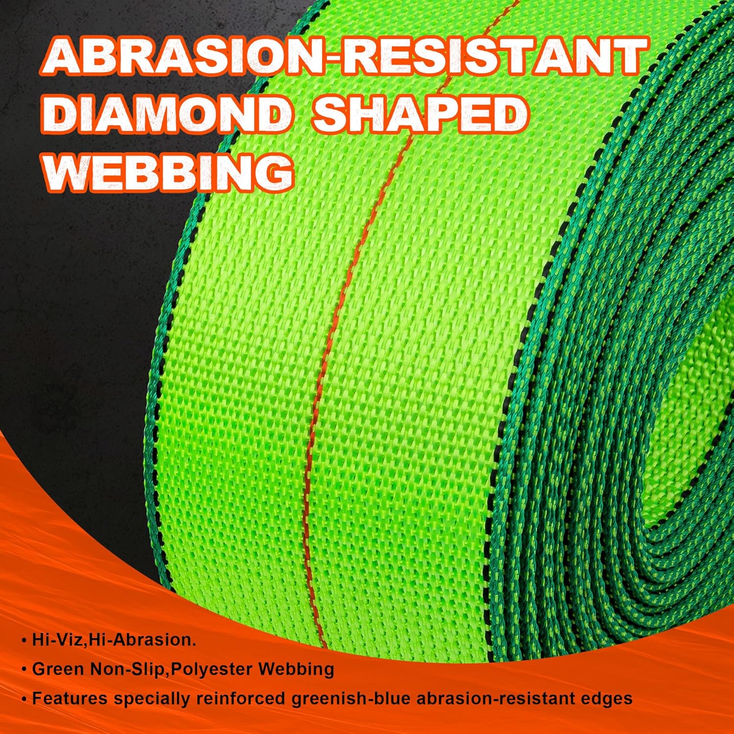 4inch 40ft Ratchet Straps with Chain Extension Ends,4 Pack,Heavy Duty Tie Down Straps with Grade 70 Chain Hook, Flatbed Equipment for Trucks and Trailers Cargo Control - Image 3