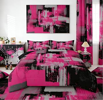 Feelyou Buffalo Check Comforter Set Twin Size Kids Boys Girls Duvet