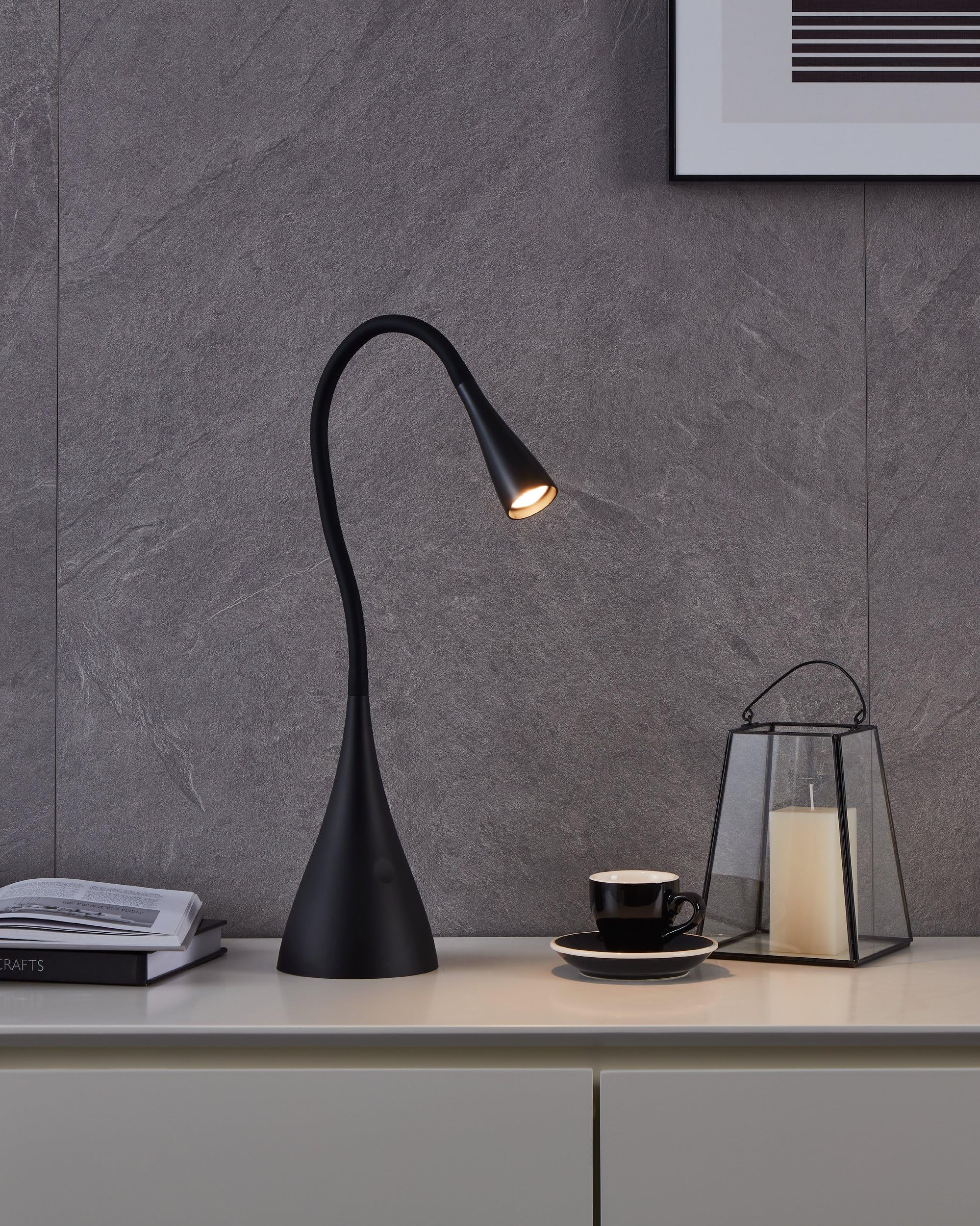 Eglo Cortaderas Black Metal Modern Adjustable Desk Lamp - #91Y40 - View #6