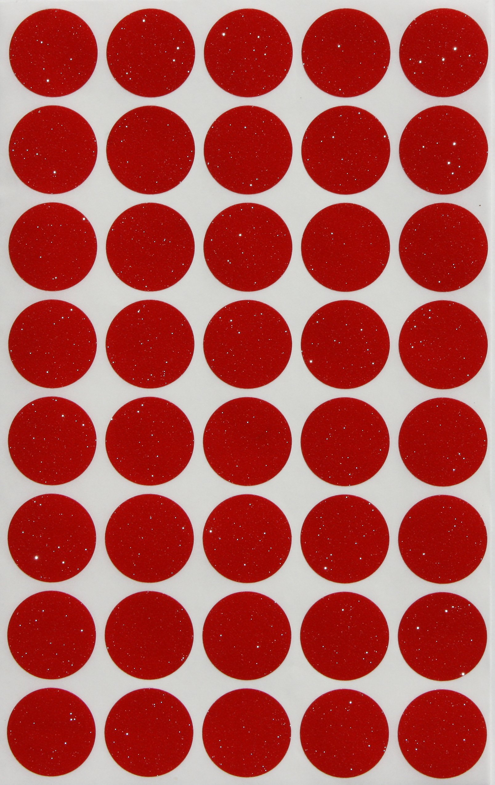Royal Green Red Circle Stickers 3/4" Diameter 19MM (Approximately 2CM) Envelope Seals in Glitter 600 Pack — image 1