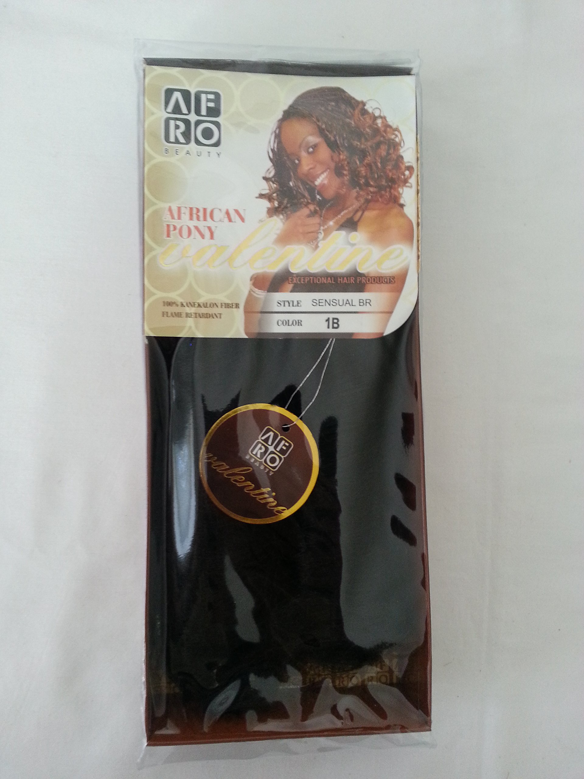 Afro Beauty Collection African Pony (Valentine) (Sensual Braid) - Color 1B - Off Black by Afro Beauty
