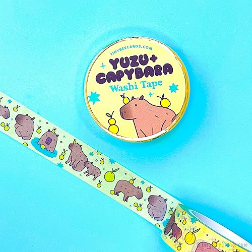 Miniatura 3 de Tiny Bee Cards Cinta Washi Capybara y Yuzu