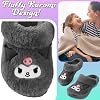 Zuecos de Pelo Sintético de Hello Kitty Sanrio para Niñas, Tallas US 10–3, Zapatos de Entrada, Zapatillas Antideslizantes Kuromi para Casa, Regalos Kawaii para Niñas (Talla 10/11 US, Kuromi Gris) 5