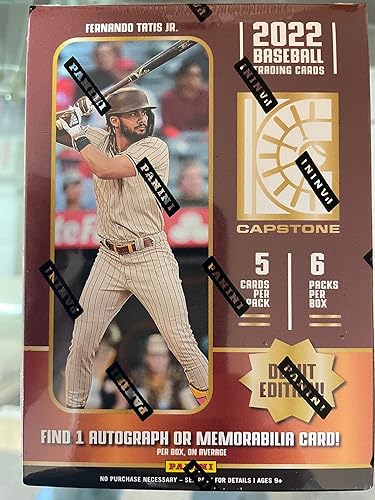 2022 Panini Capstone Baseball Blaster Box 5 Cards Per Pack 6 Packs Per Box Factory Sealed Debut Edition