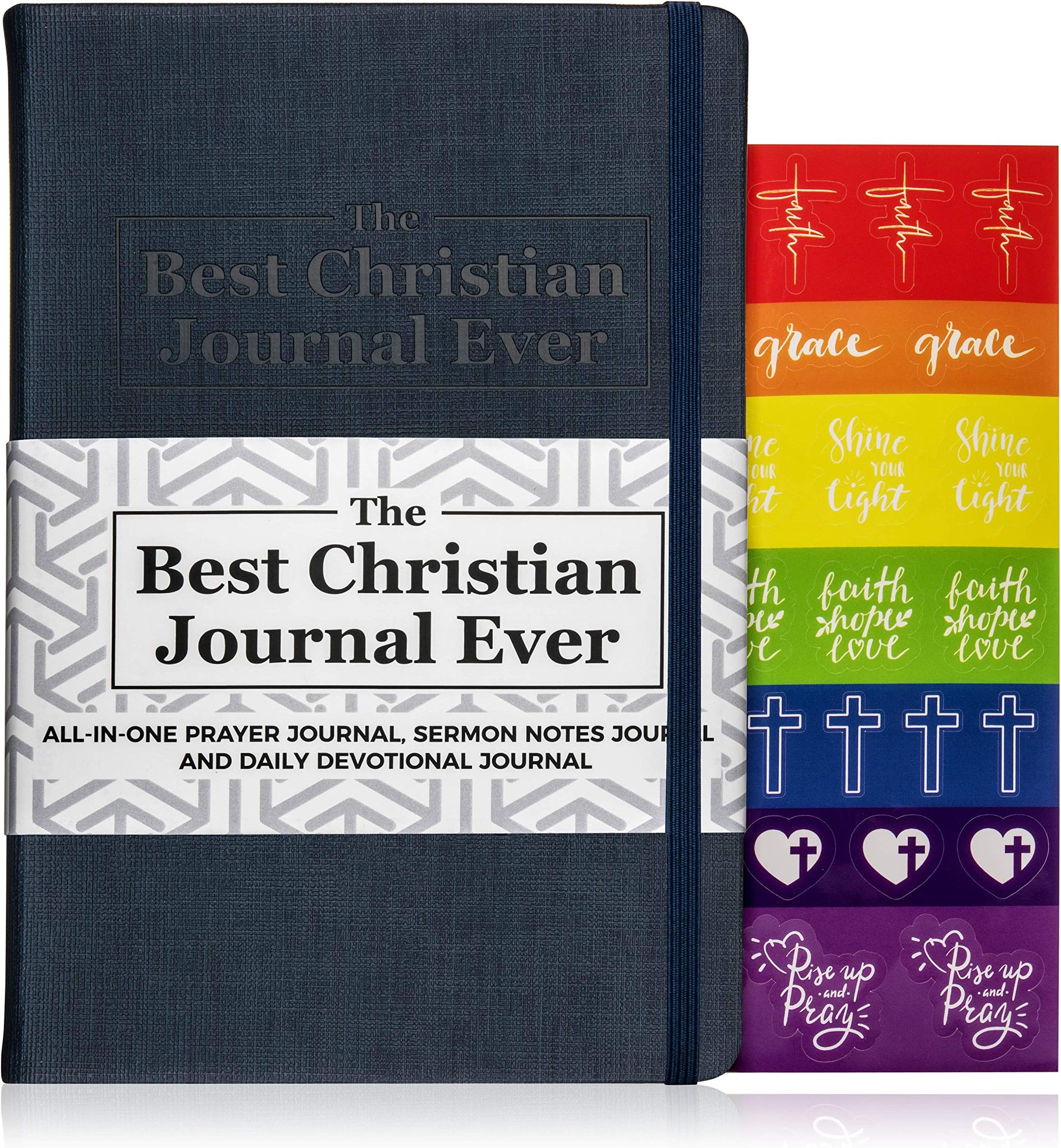 Prayer Journal for Men. Bible Journal, Daily Devotional for Women, Bible Study Journal, Christian Journal, Scripture Journal, Prayer Book and Sermon Notes Journal. Christian Gifts for Women. Blue.