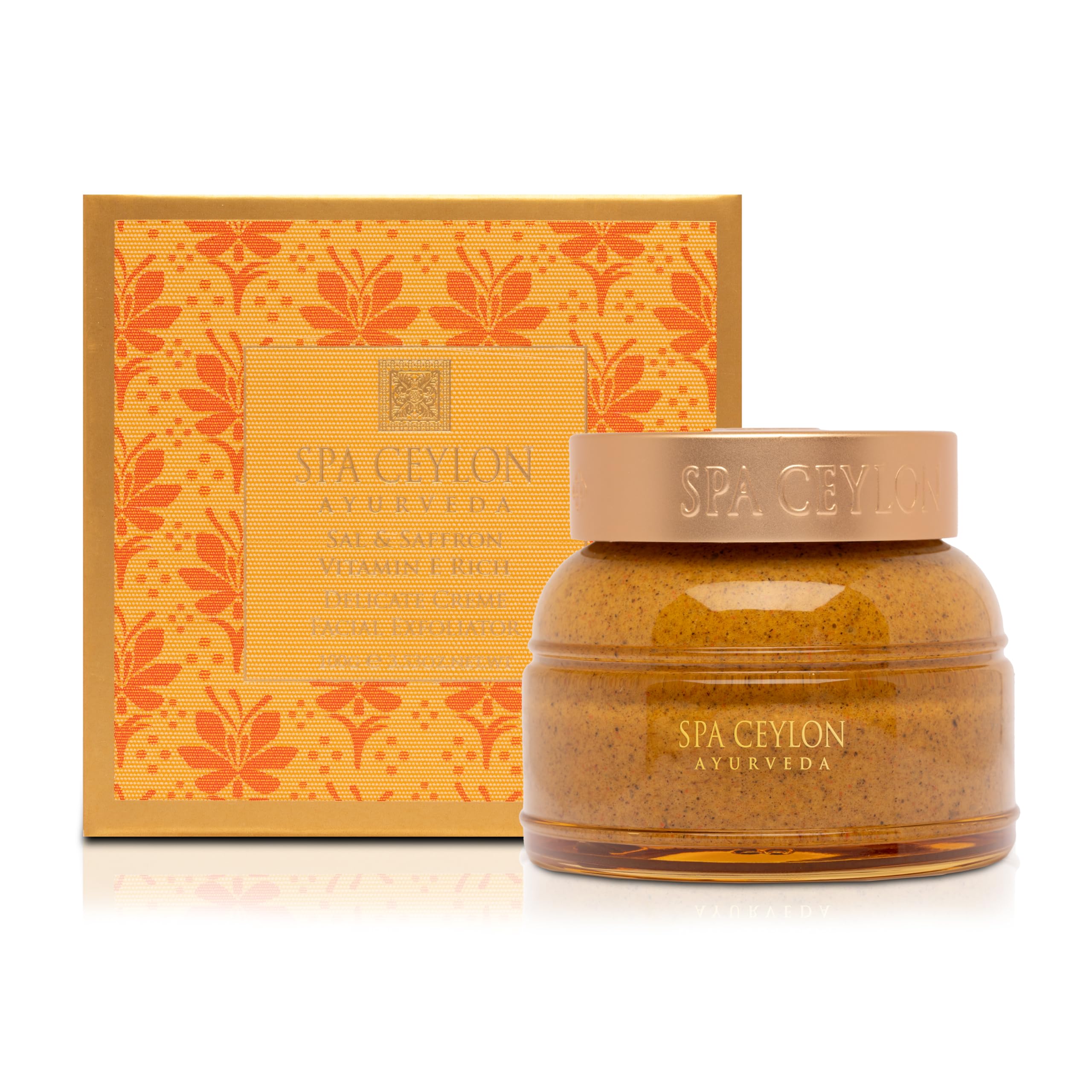 SPA CEYLON Sal and Saffron Vitamin E Enriched Delicate Cream Facial Exfoliator | Gentle Scrub | Hydrating Formula | Natural Glow | Clears Clogged Pores