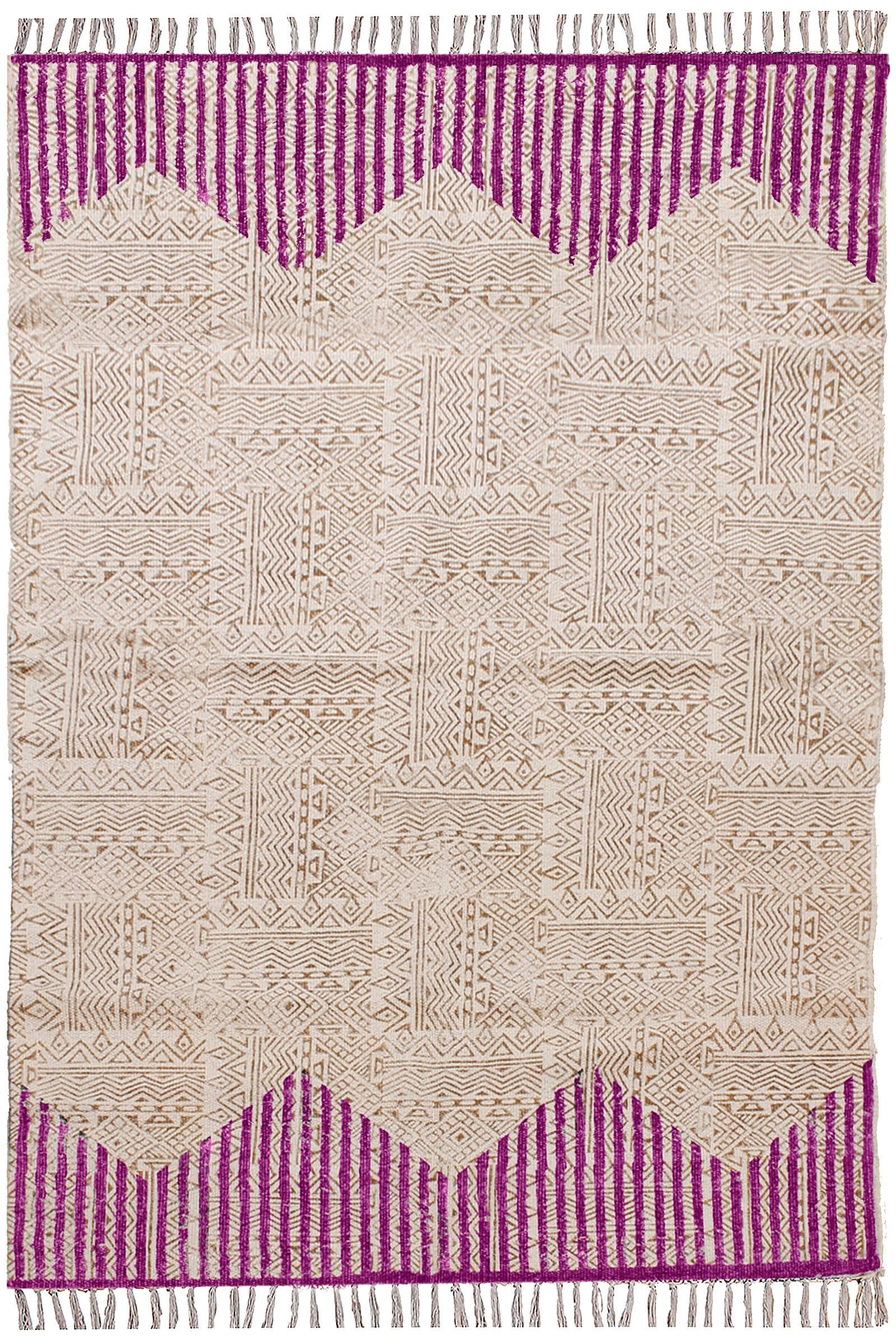 Tapis Kilim pour salon bohème, tissage plat en coton lavable pour intérieur et extérieur
