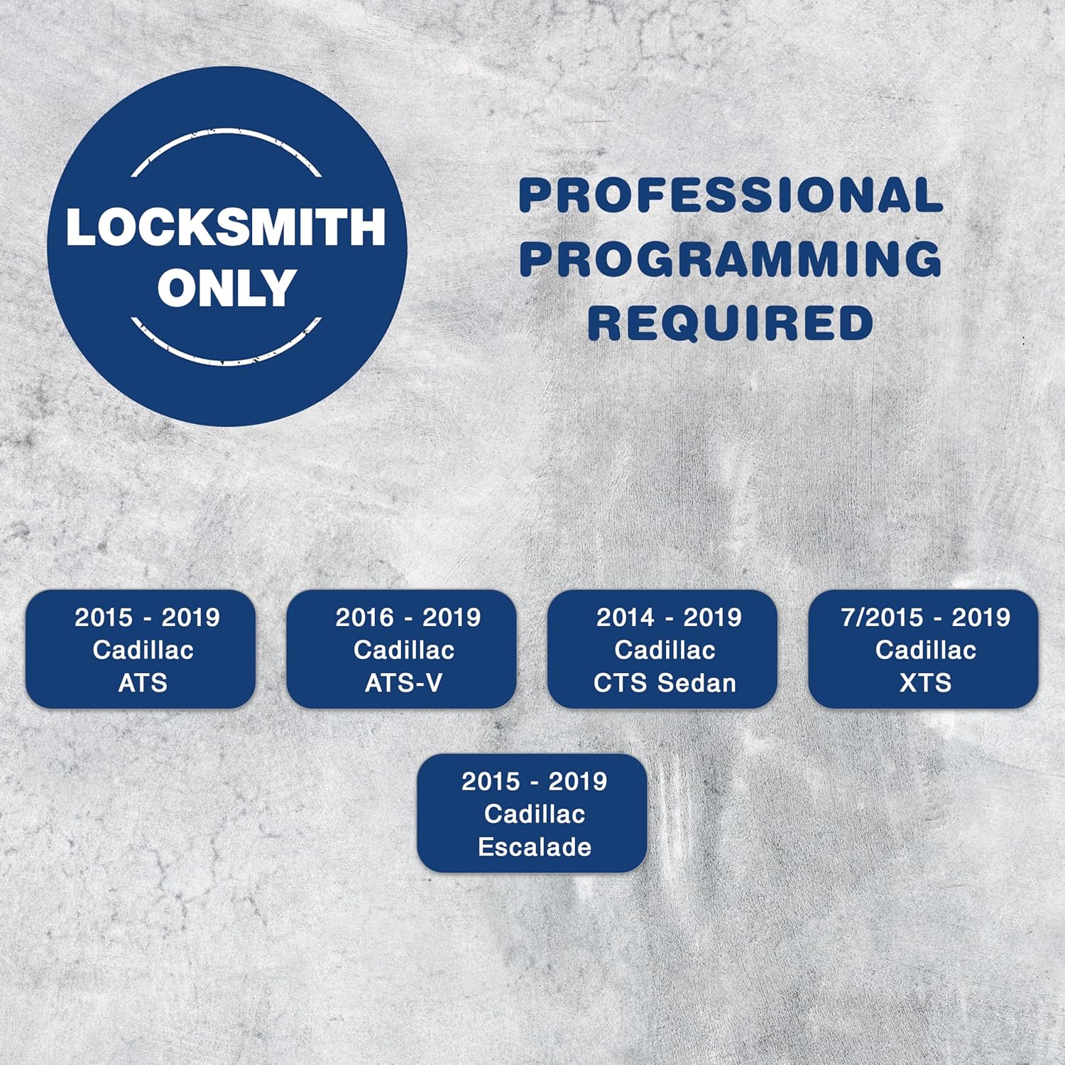 2X KeylessOption Keyless Entry Remote Car Smart Key Fob Control 5-Button Replacement for 2014-2019 Cadillac ATS CTS (HYQ2AB, 13580800, 13598528, 13580811) - Image 3