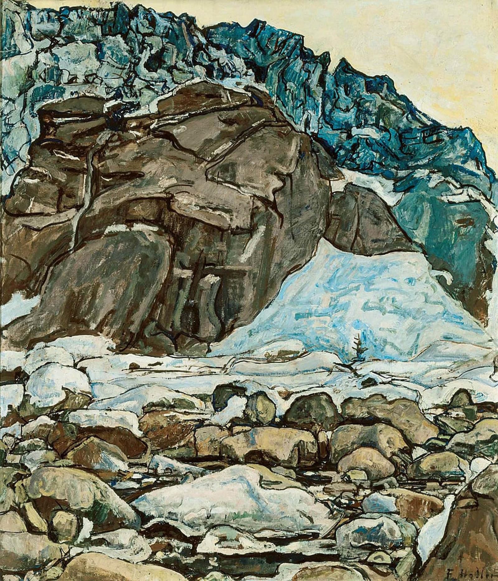 ARTXLXXBN Famous Painting Art Wall Decor Abstract Art Picture Grindelwald Glacier by Ferdinand Hodler Animal Pictures for Home Decor 60x90cm