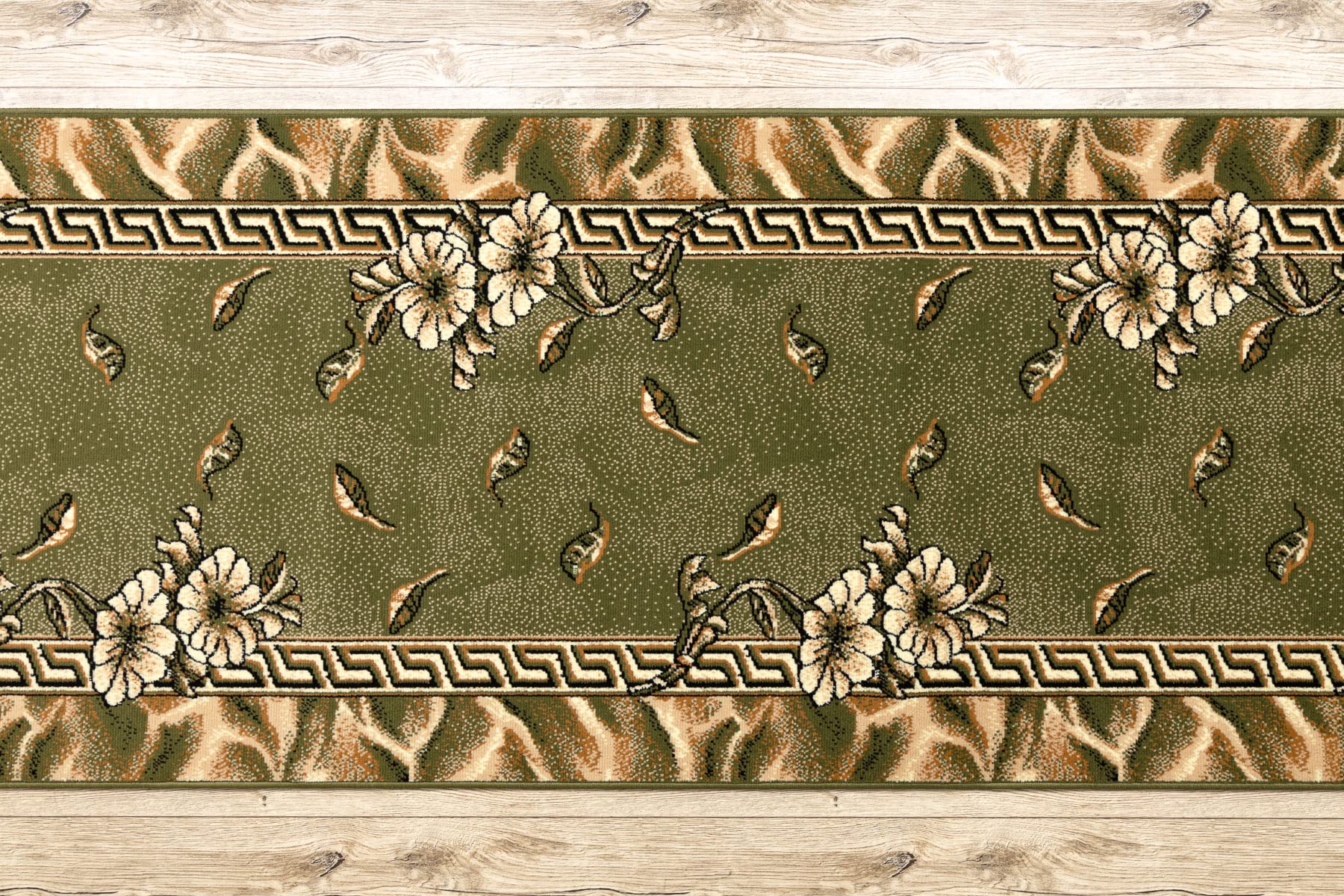 rugsx Chodnik BCF Trio zielony 90 x 410 cm