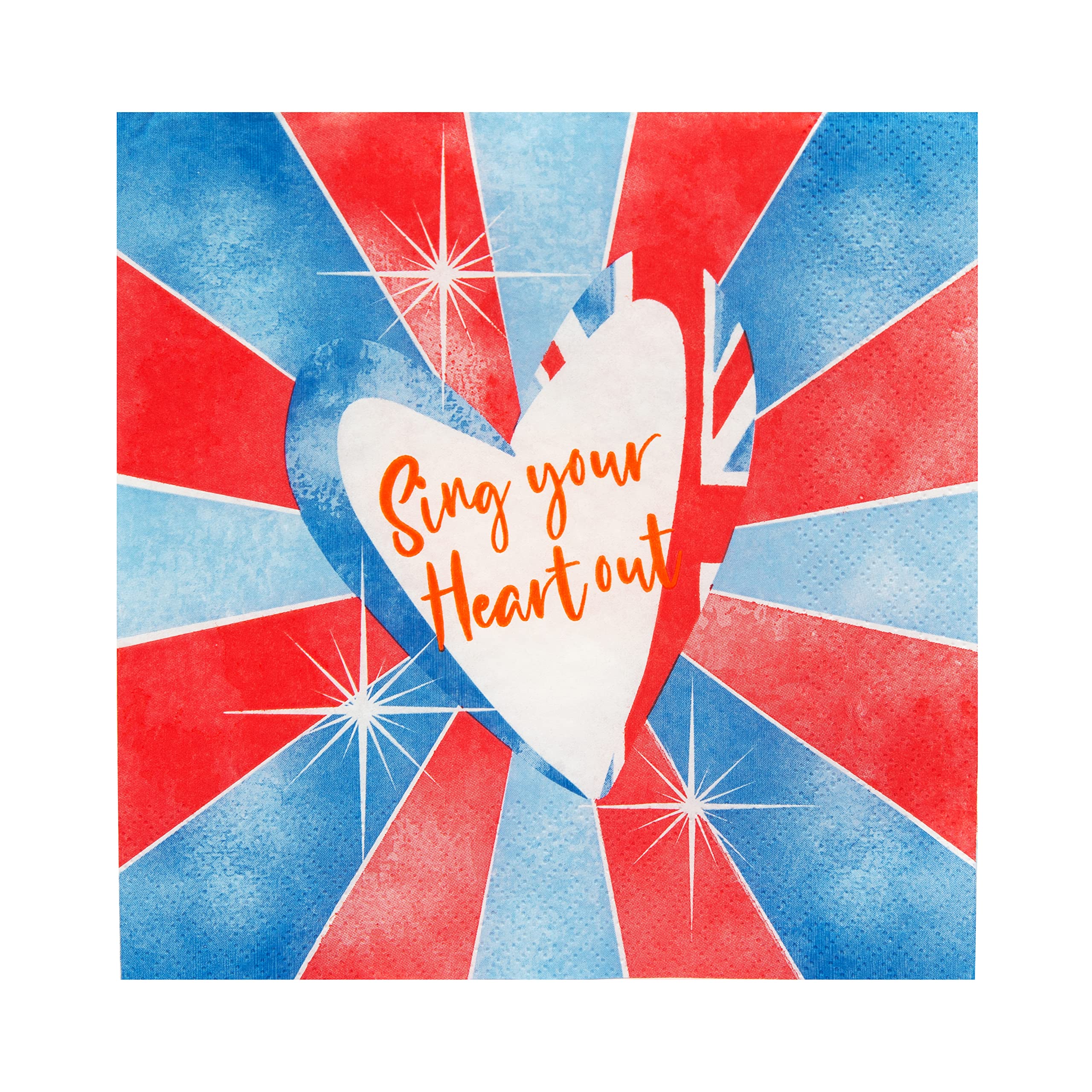 Union Jack Napkins for Eurovision Party 2023 | Liverpool Song Contest Ukraine - Recyclable Disposable Paper Tableware - 20 Pack, Made by Talking Tables