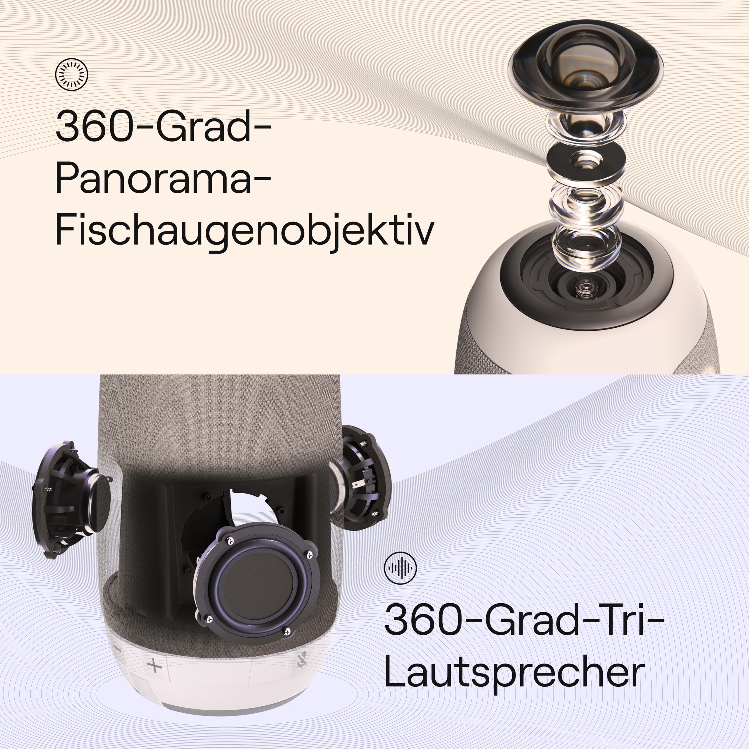 Owl Labs Meeting Owl 3 – 360-Grad, 1080p HD Smart Videokonferenzkamera, Mikrofon und Lautsprecher (automatischer Lautsprecher-Fokus, Smart Zooming und Rauschunterdrückung)
