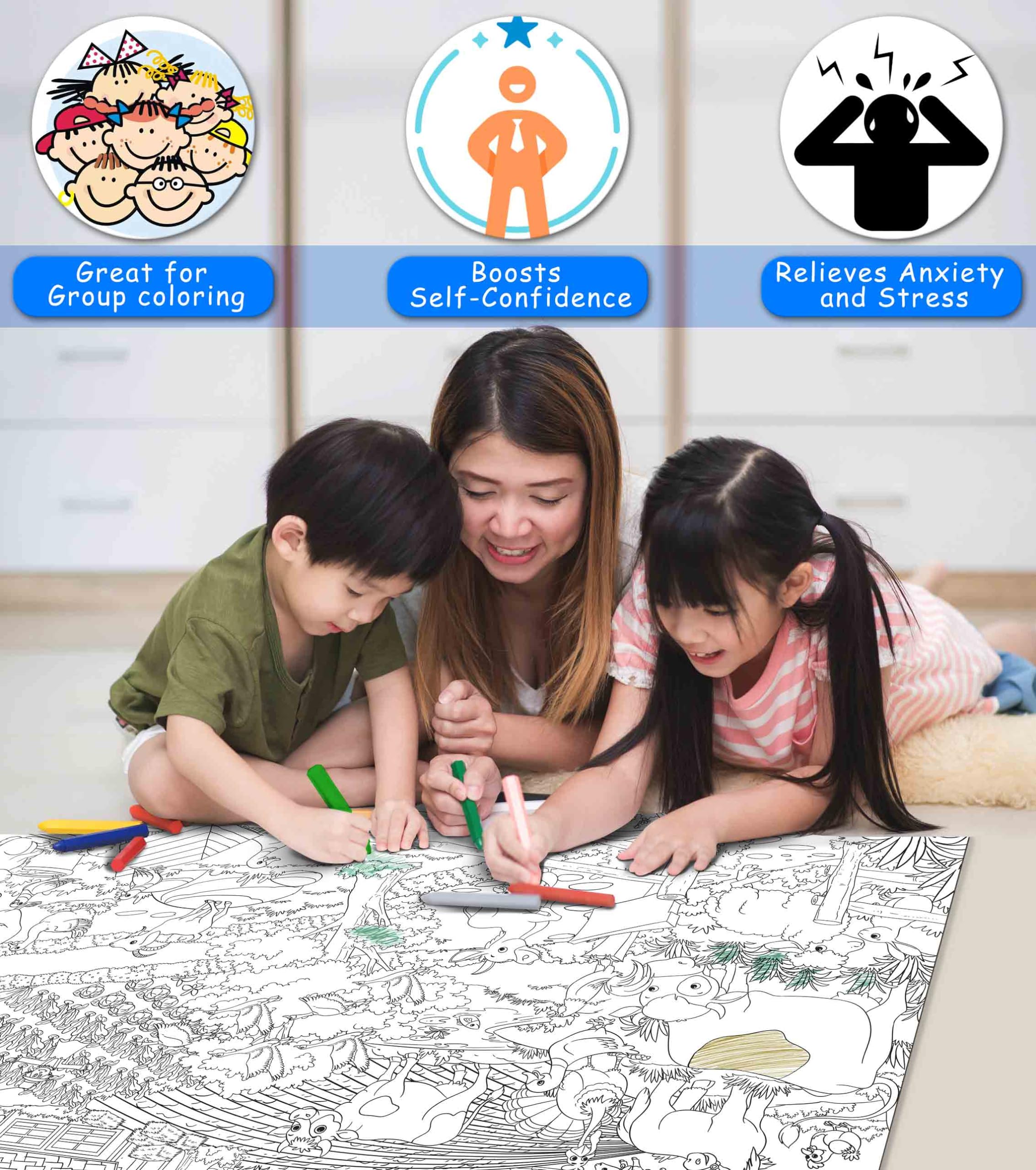Search & FIND Expedition and Giant at The Farm Colouring Poster | Combo of 1 Activity mat with Pen and 1 Colouring Poster | Imaginative Harvest: Giant Farm Coloring Poster and Search & Find Mat 3