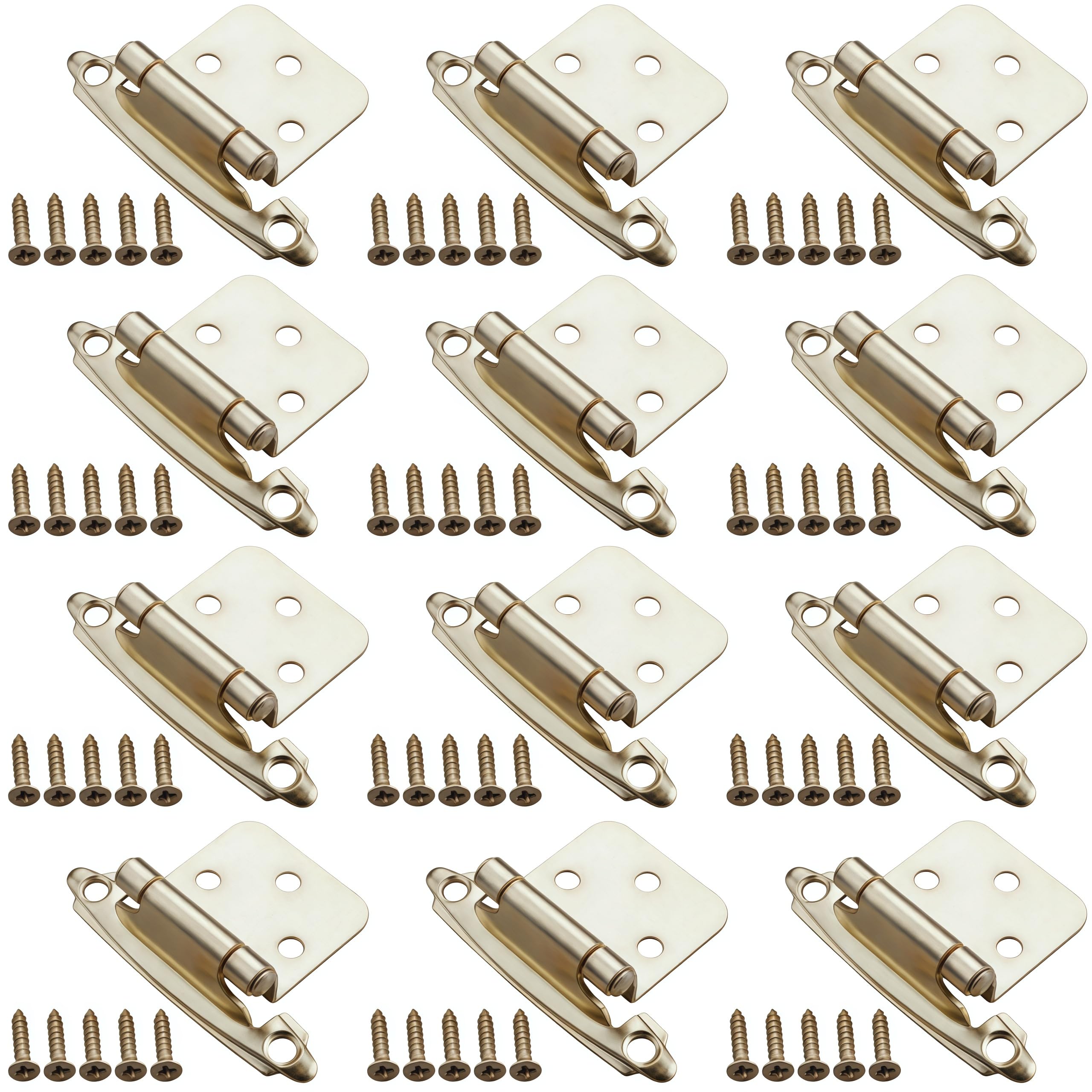 Charnière à fermeture automatique or en acier pour meuble et penderie
