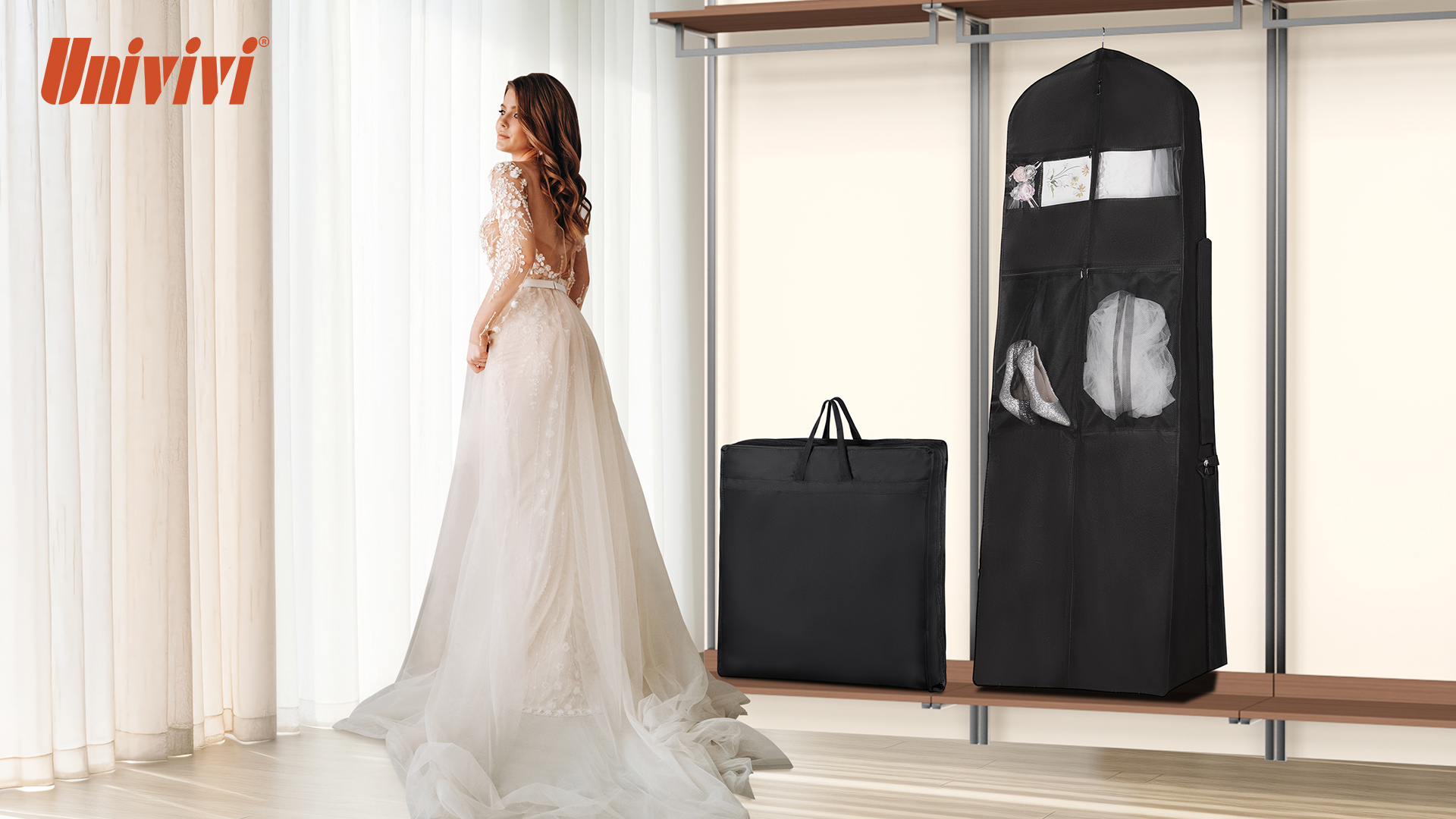 Amazon.com: Univivi Wedding Dress Garment Bag, 72 Inch Trifold