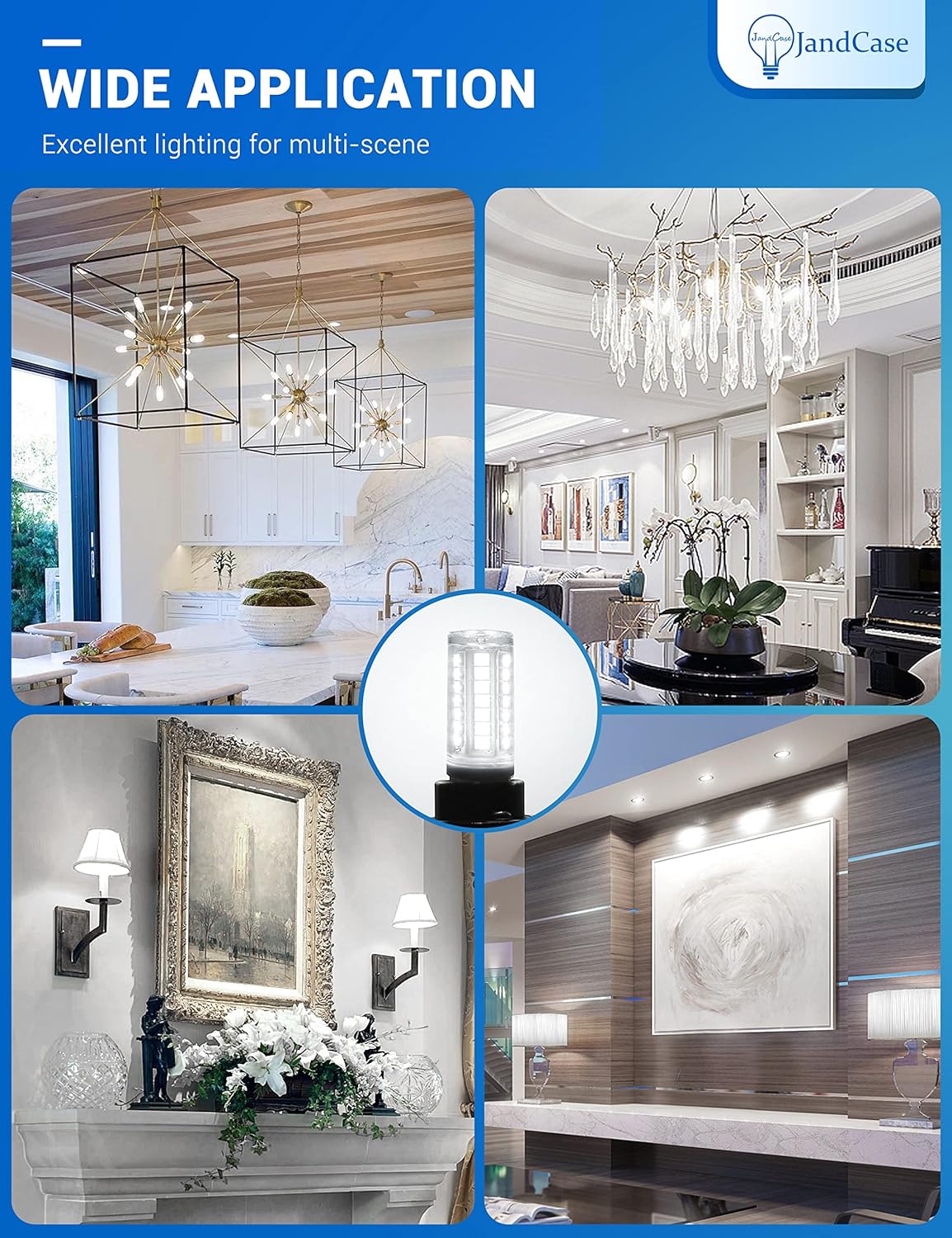 Bеѕt Dеаl 🛒 G9 LED Light Bulbs 5W, JandCase 40W Halogen Equivalent, 6000K High Brightness 400LM, G9 Base Not Dimmable, Flicker-Free, Daylight White for Home Lighting, Chandeliers, Household Applications, 5 Pack