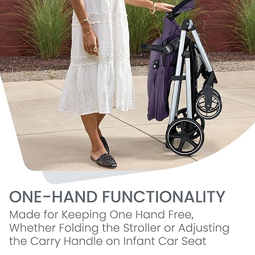 Miniatura 9 de Britax Willow Grove SC - Sistema de viaje para bebé, asiento de automóvil infantil y cochecito combinado con base alpina, tecnología ClickTight,