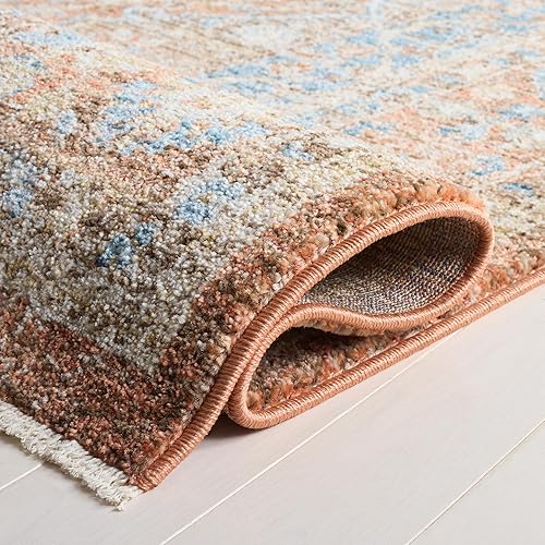 Miniatura 5 de Safavieh Bijar Collection BIJ652A - Alfombra de área tradicional oriental vintage marrón (Brown / Rust),Marfil/Óxido,Azul