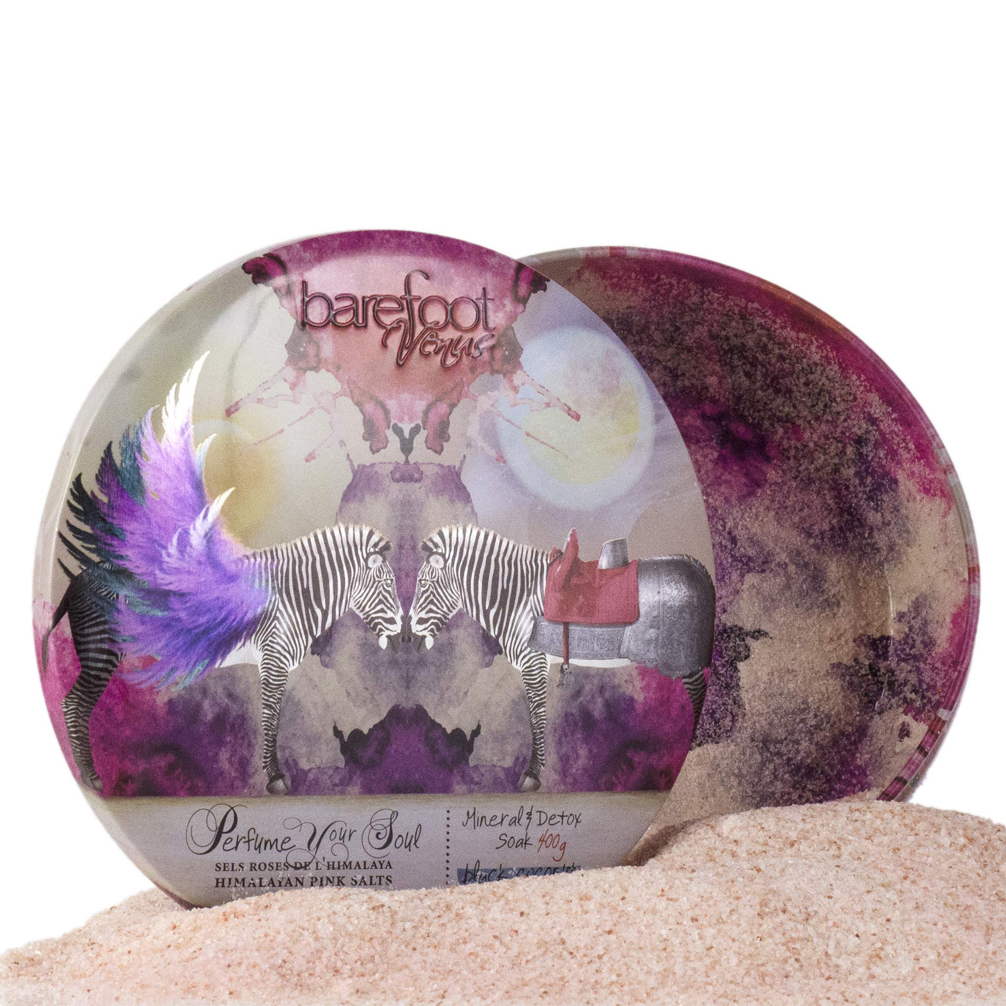 Barefoot VenusHimalayan Pink Salts Bath Soak. 400g (Black Coconut)