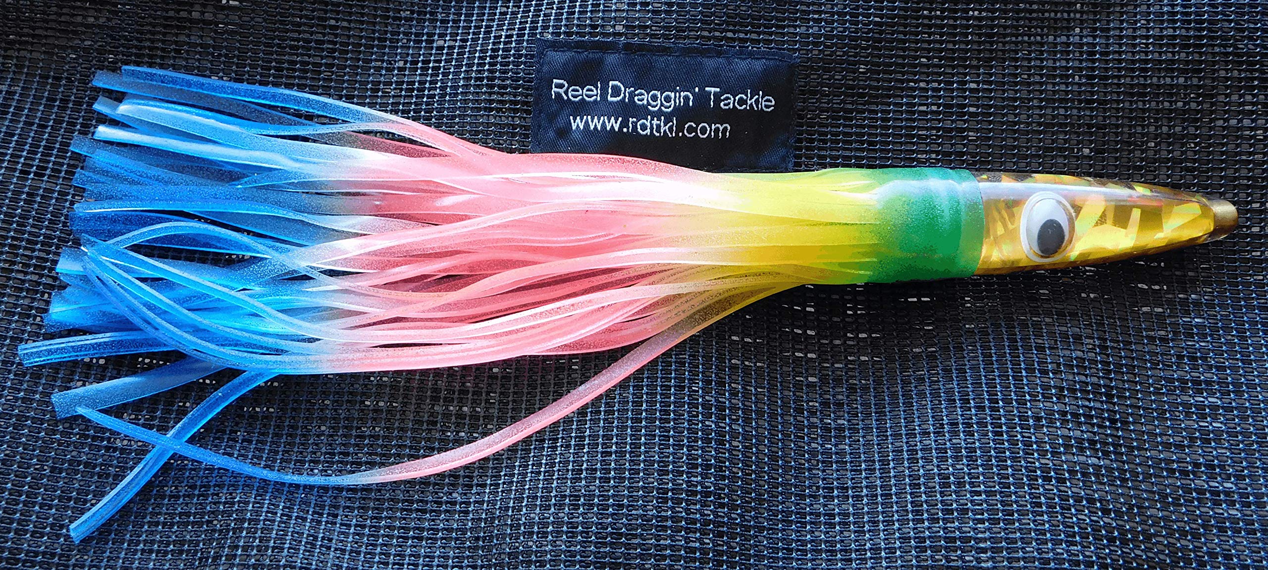 Reel Draggin' TackleSlammer, Straight Running Tuna Trolling Lure, Rainbow 10 inch