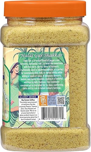 Miniatura 160 de Rani Masala Gur (Jaggery) Azúcar de caña sin refinar indio sin refinar, 17.5 oz (1.1 libras) tarro de PET de 17.64 oz ~ Apto para gluten Vegano
