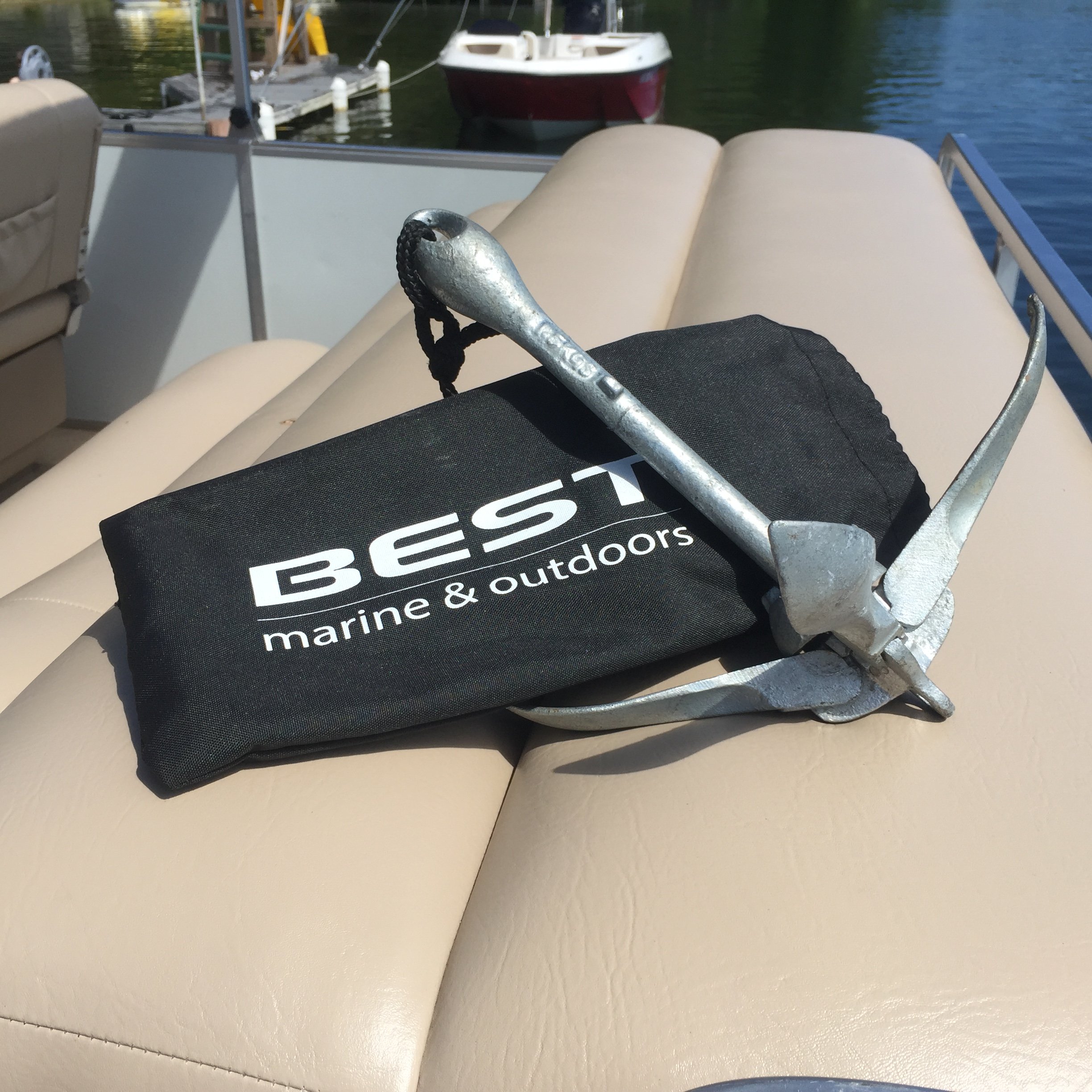 Best Marine Kayak Anchor with 12m Rope. Premium 1.6kg Folding Anchor