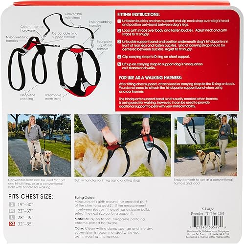 Miniatura 5 de Total Pet Health Correa para perro Lift and Go, XL, color rojo