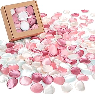 Aivanart 400Pcs Silk Rose Petals for Wedding Decorations, Blush Pink Flower Petals for Centerpieces Reception Tables Rusti...