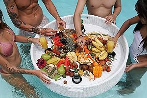 XLge Floating Serving Tray Table Bar Round - Pool Floats for Adults...