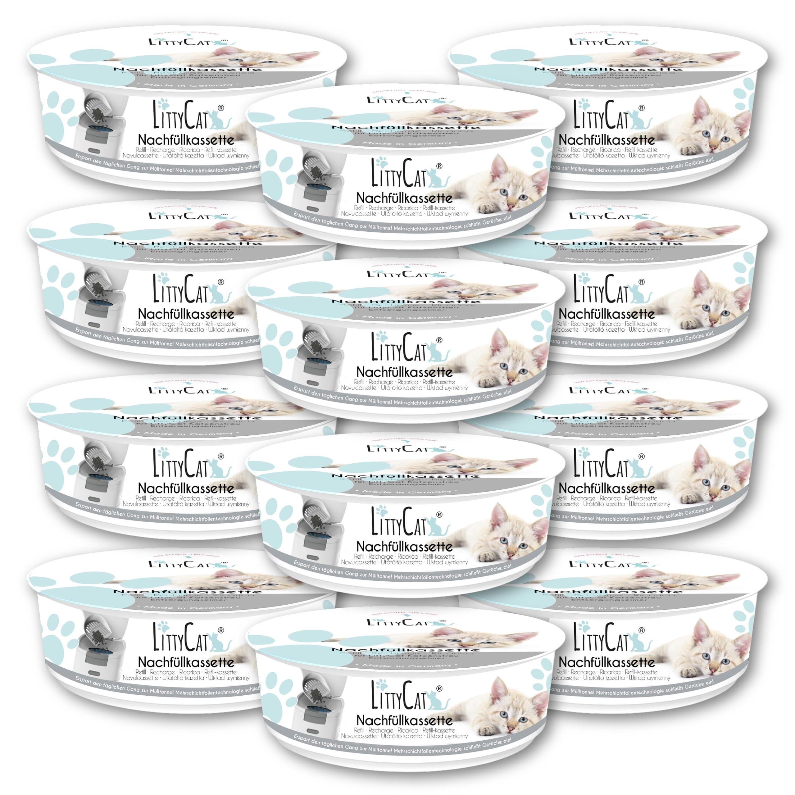 Cassette pour seau LittyCat pour éliminer les odeurs de litière