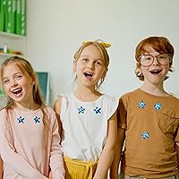 Vista 7 de 500 calcomanías holográficas de estrellas azules, calcomanías autoadhesivas de papel metálico con purpurina, calcomanías reflectantes de estrellas