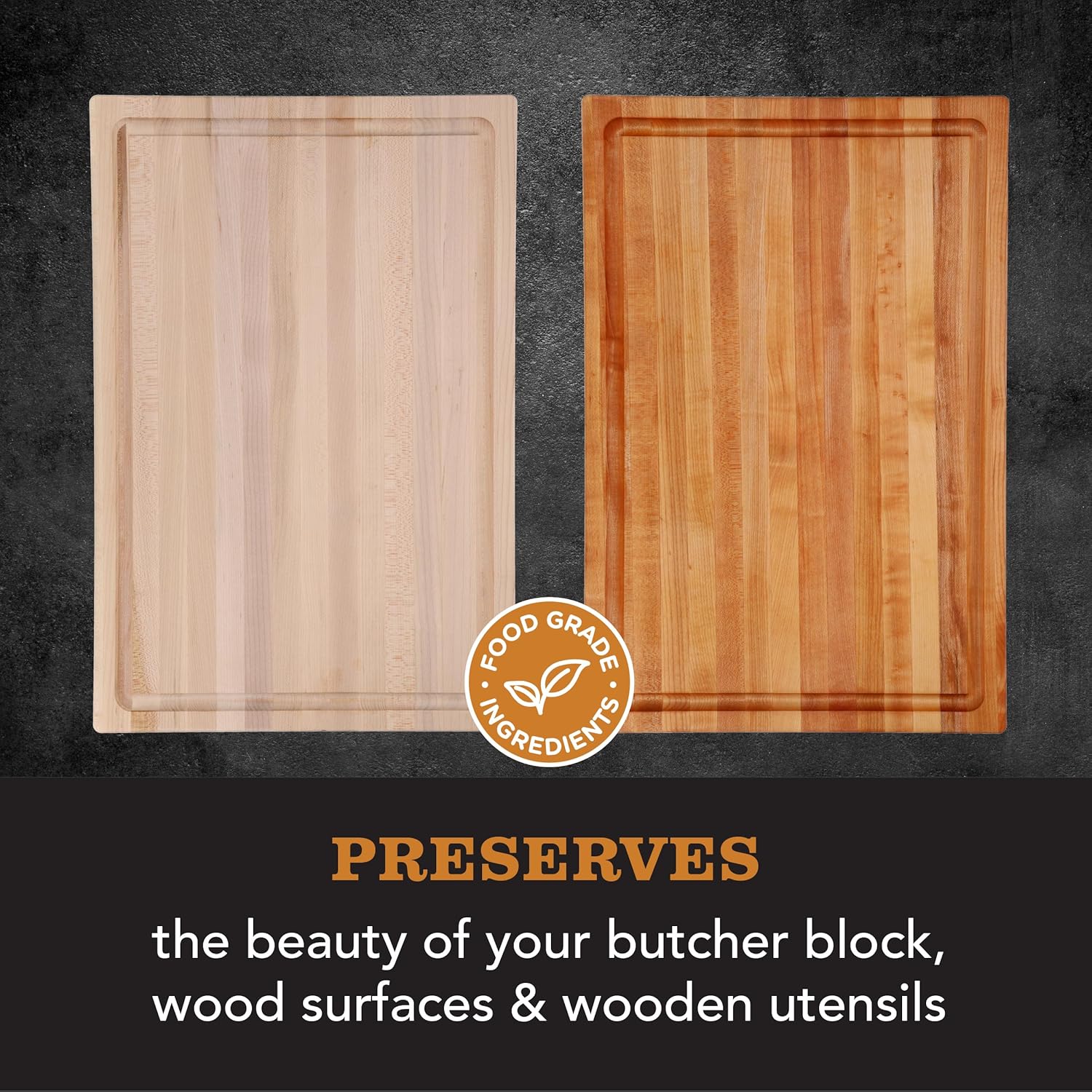 CLARK'S Cutting Board Oil - Food Grade Mineral Oil for Wood Cutting Board - Scented with Orange and Lemon Essential Oils - Butcher Block Conditioner - Restores All Wood - Made in USA, 1 Gallon