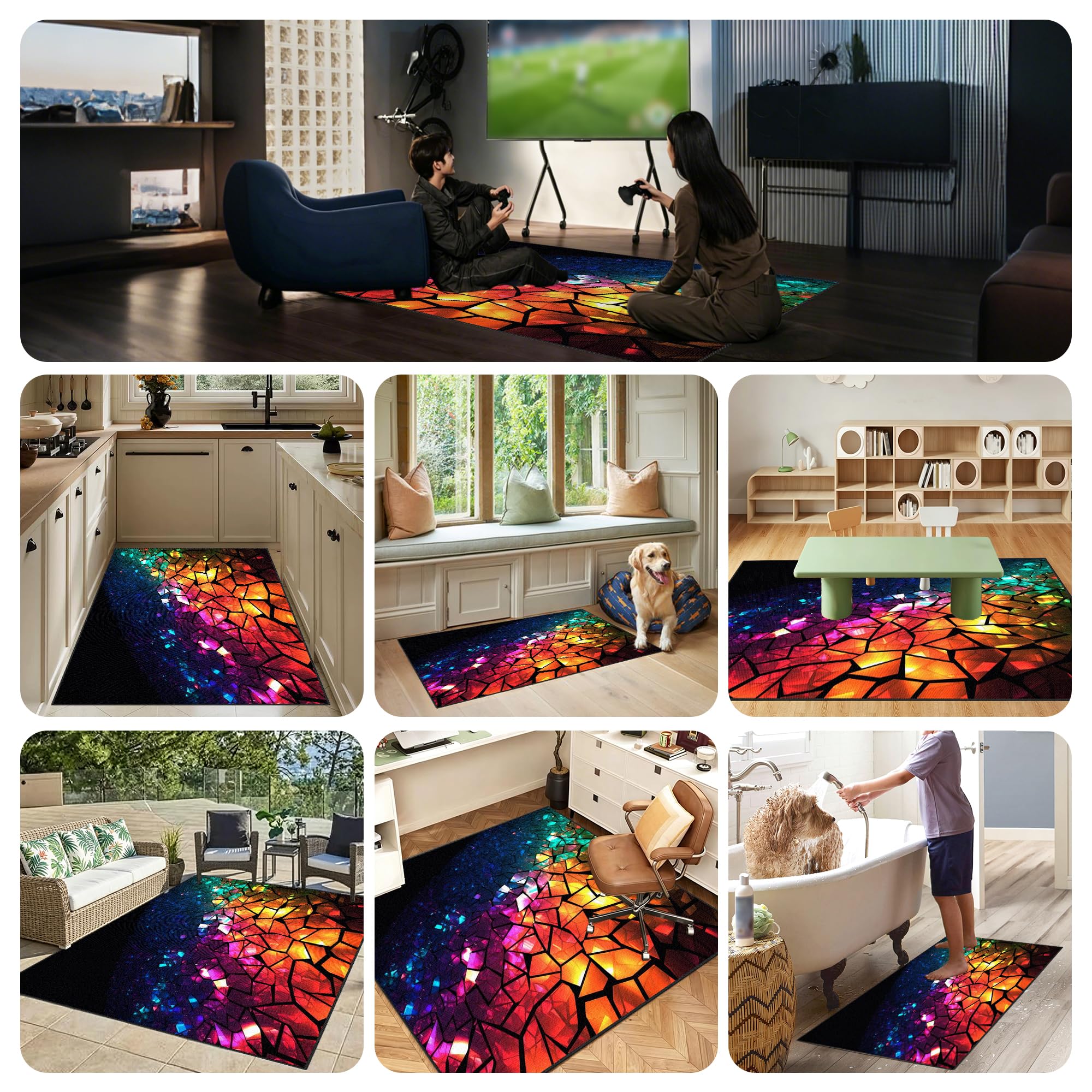 Dywan do sypialni dla chłopców, 150 x 210 cm / 59,06 x 82,68 cala mata podłogowa na twardą podłogę, mata do gier na krzesło, mata pod krzesło, mata do salonu dla graczy