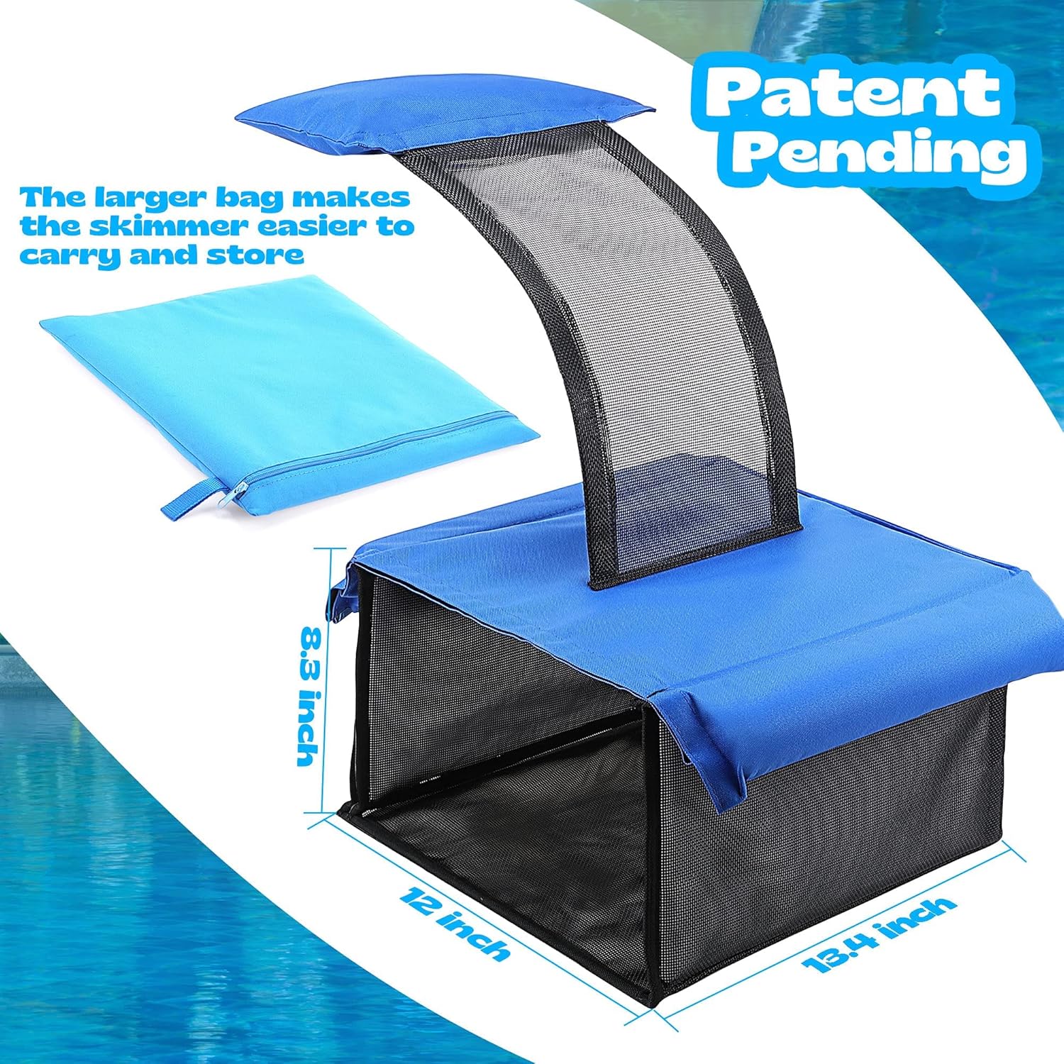 Weewooday Swimming Pool Net Leaf Liberate Hands Skimmer with Animal Saving Escape Ramp, Heavy Duty Pool Leaf Fine Mesh Cleaning Net Skimmer, Rescue Pool Critter Saver Floating Ramp Accessories : Patio, Lawn & Garden