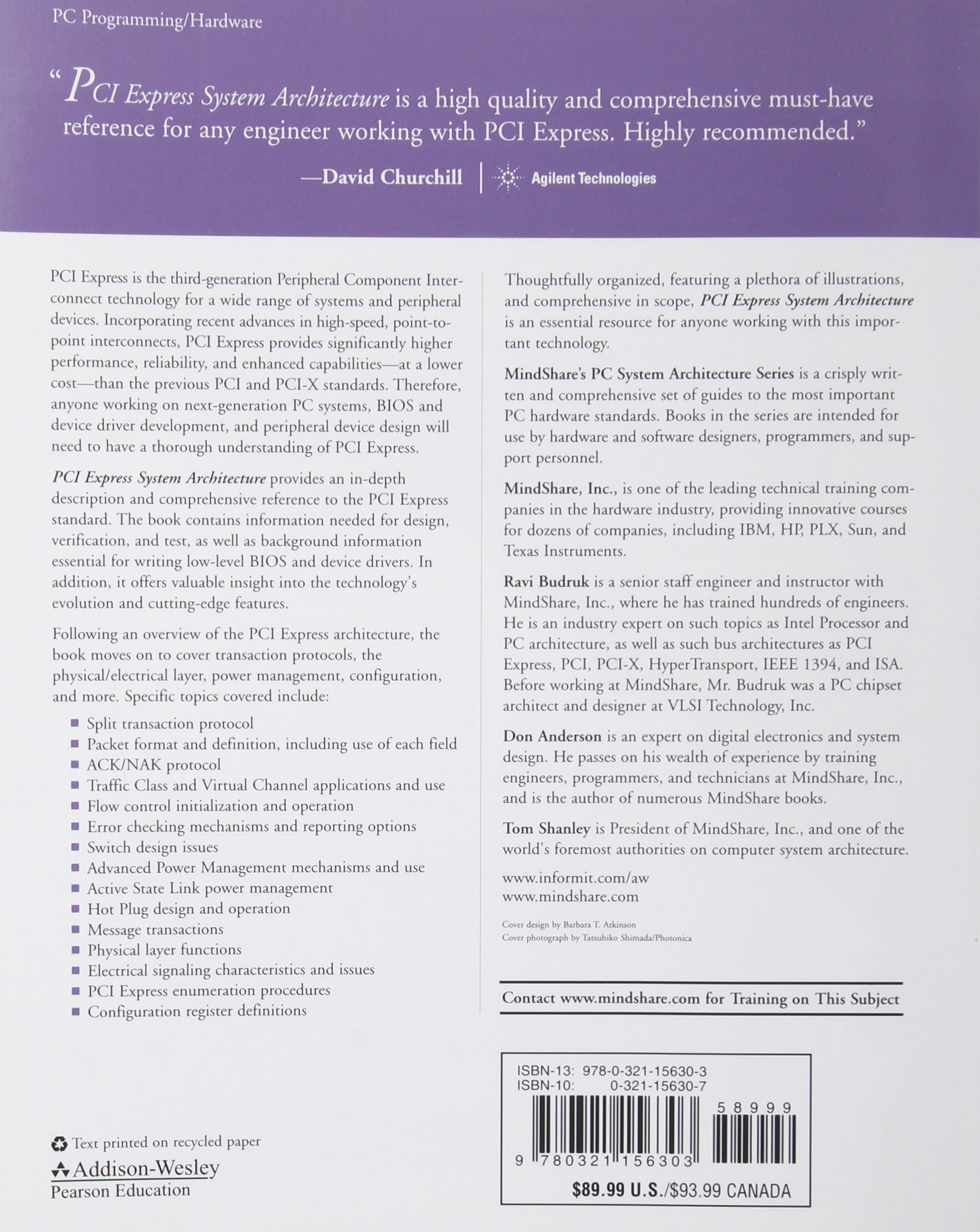 PCI Express System Architecture: Complete Architecture and Design (PC System Architecture)