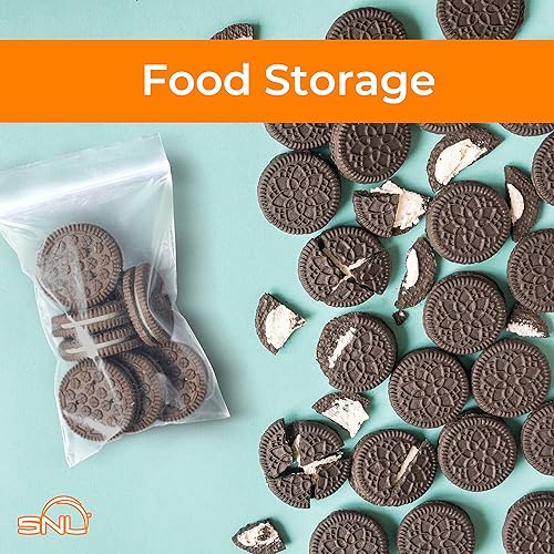 Miniatura 4 de SNL Bolsas de plástico desechables transparentes con cierre de cremallera de calidad, fuertes  4 "x 6" - 2 MIL - 100 bolsas