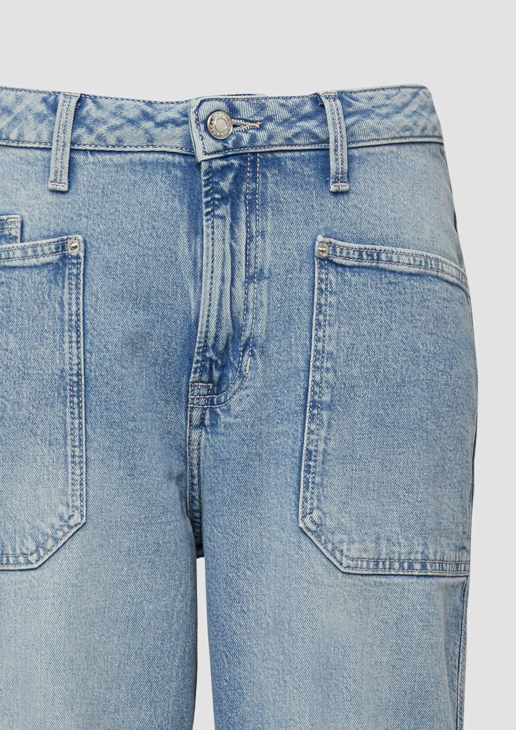 s.Oliver Damen Ankle Jeans, Mom Fit Ankle-Jeans Mom/Regular Fit/High Rise/Tapered Leg