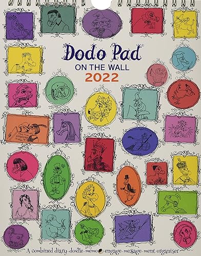 Dodo Wall Pad 2022 - Calendar Year Wall Hanging Week to View Calendar Organiser: A Family Diary-Doodle-Memo-Message-Engagement-Organiser with room for up to 5 people's appointments/activities