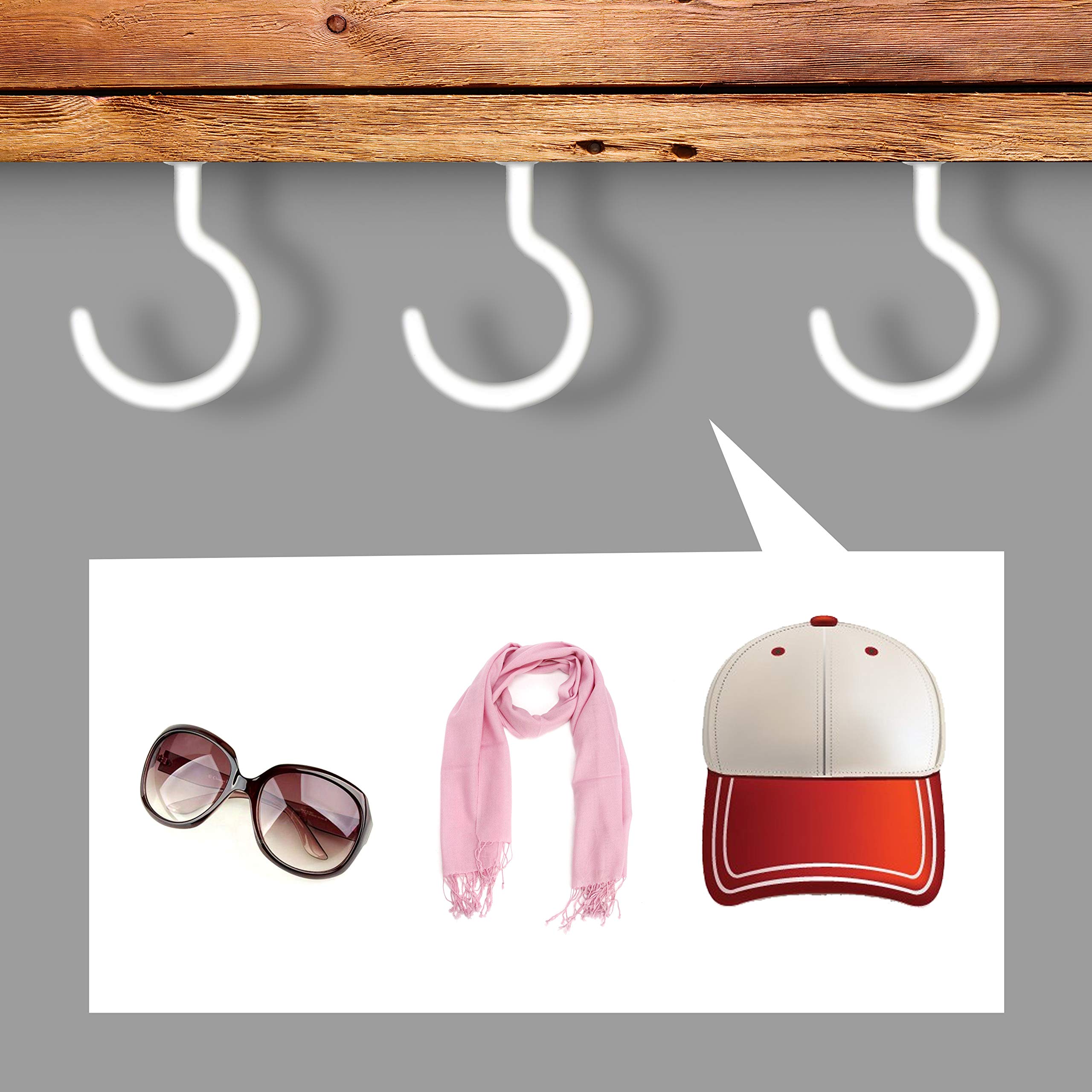 6 PCS CROCHET Mural De Revêtement Vinyle Crochets Suspendus Extérieurs