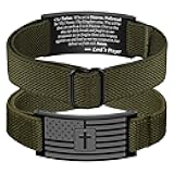 Jesvo Easter Basket Stuffers - American Flag Cross Christian Bracelets, Gifts Ideas for Kids Tween Teen Teenage Boy Men