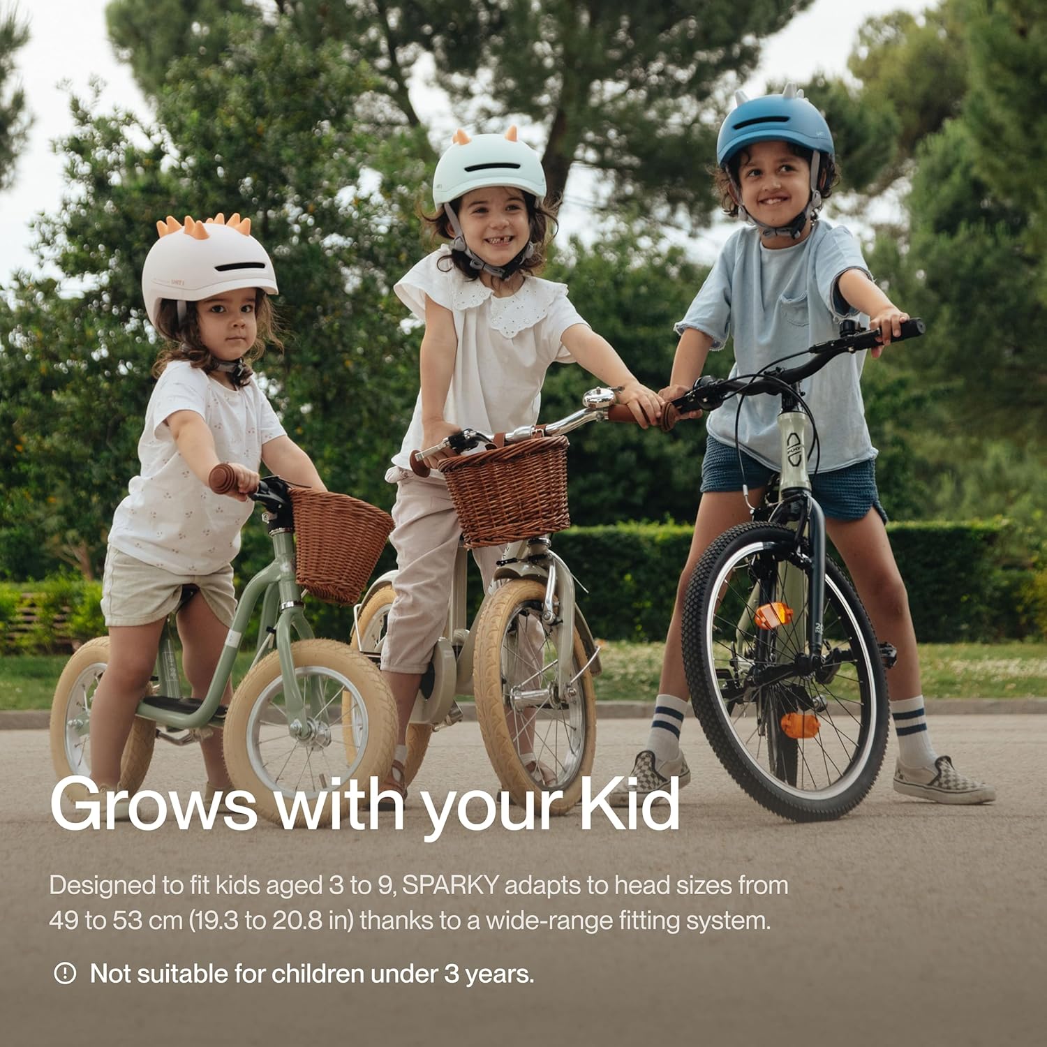 SPARKY Kids Helmet | Interactive Rear LED Light | Safety ID & Magnetic Buckle | CPSC & EN1078 Certified | Bike & Scooter Helmet (Ages 3–9)