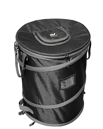 Papelera plegable y reciclajeutilidad, perfecta para camping, lavandería, almacenamiento y jardín, vinilo impermeable y resistente al desgarro,