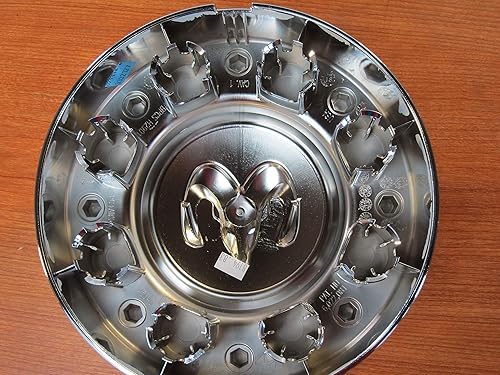 Miniatura 5 de Dodge Ram 3500 - Tapa de cubo central de doble cromo, cubierta de rueda Mopar OEM