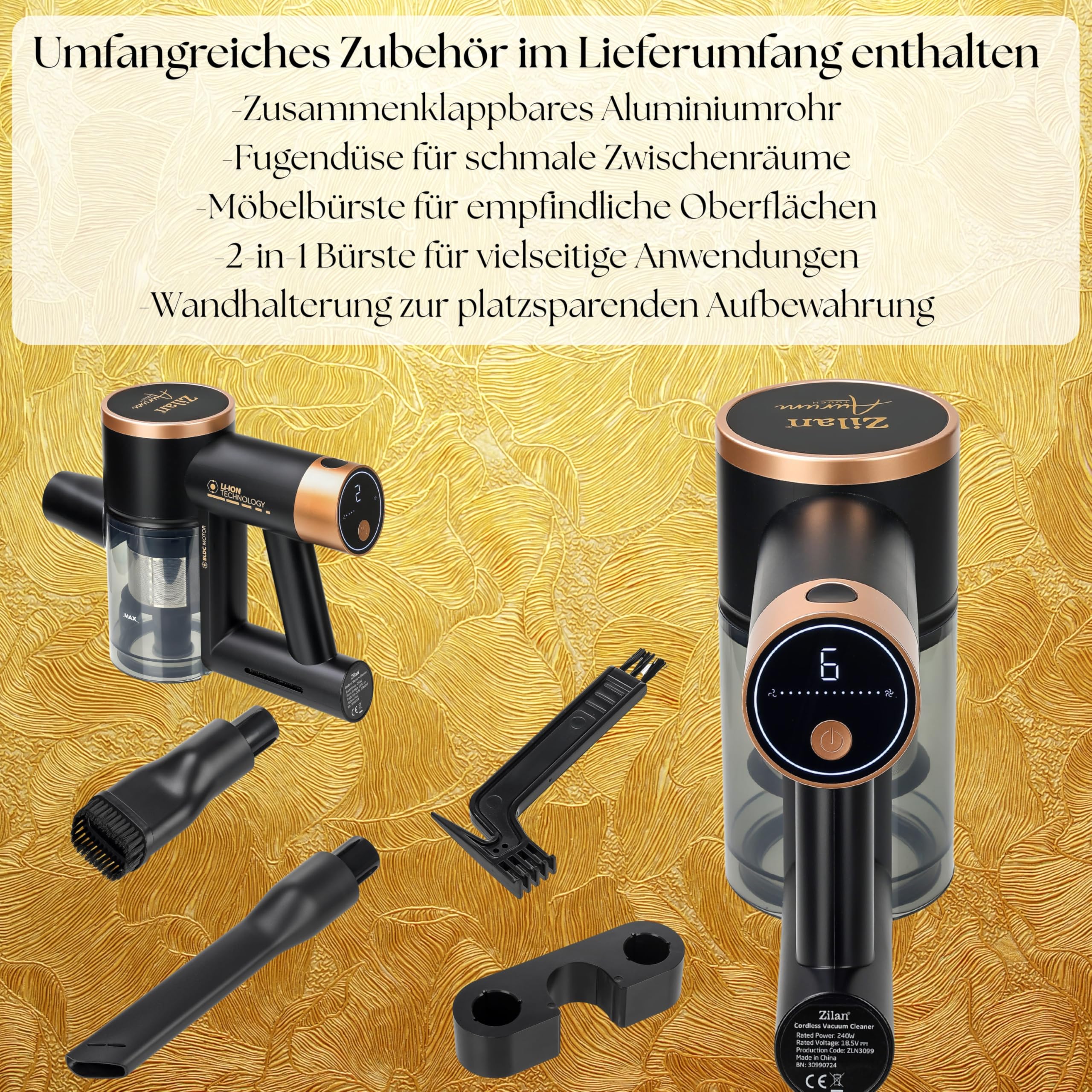 Aspiradora inalámbrica 3 en 1 con batería, aspiradora de mano para pelo de animales, alfombra para suelos duros con pantalla LED, filtro HEPA, potente aspiradora de mano inalámbrica, plegable, cepillo